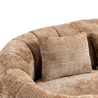 Coffee Chenille Bean Bag Sofa – 2-Person Floor Lounger