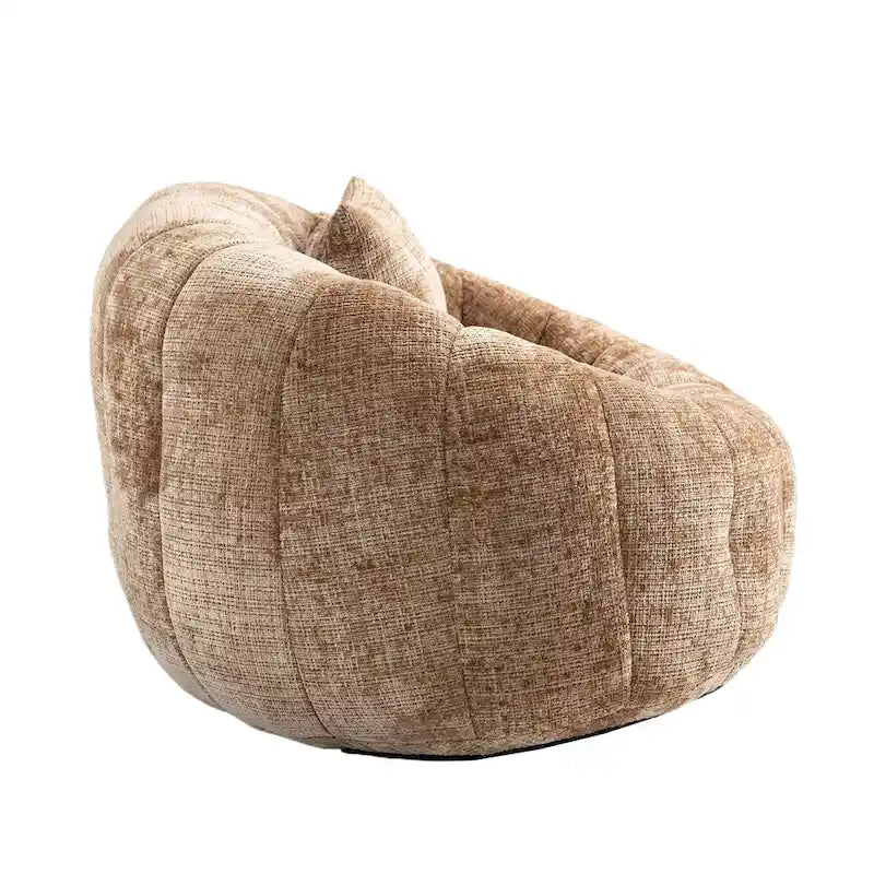 Coffee Chenille Bean Bag Sofa – 2-Person Floor Lounger