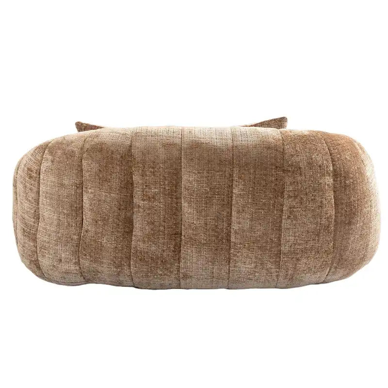 Coffee Chenille Bean Bag Sofa – 2-Person Floor Lounger