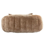 Coffee Chenille Bean Bag Sofa – 2-Person Floor Lounger