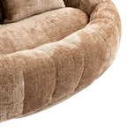 Coffee Chenille Bean Bag Sofa – 2-Person Floor Lounger