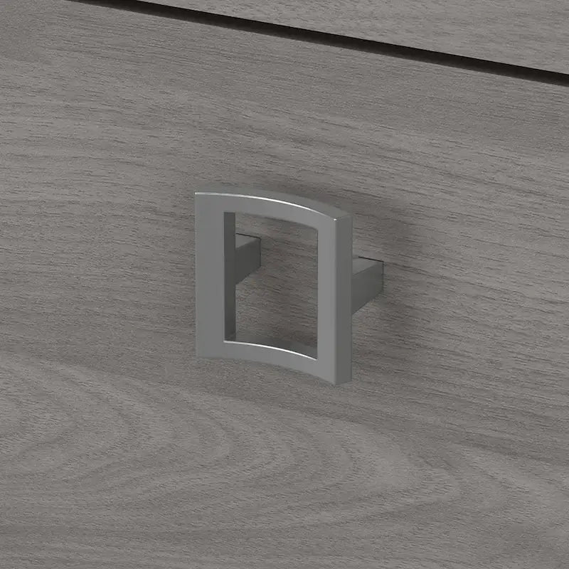 2-Drawer Lateral File Cabinet – White / Gray / Charcoal, Contemporary Style, Fits 1 User