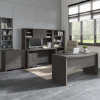 2-Drawer Lateral File Cabinet – White / Gray / Charcoal, Contemporary Style, Fits 1 User