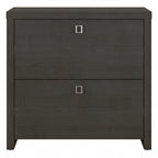 2-Drawer Lateral File Cabinet – White / Gray / Charcoal, Contemporary Style, Fits 1 User