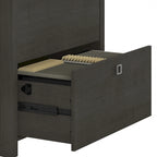 2-Drawer Lateral File Cabinet – White / Gray / Charcoal, Contemporary Style, Fits 1 User