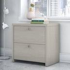 2-Drawer Lateral File Cabinet – White / Gray / Charcoal, Contemporary Style, Fits 1 User