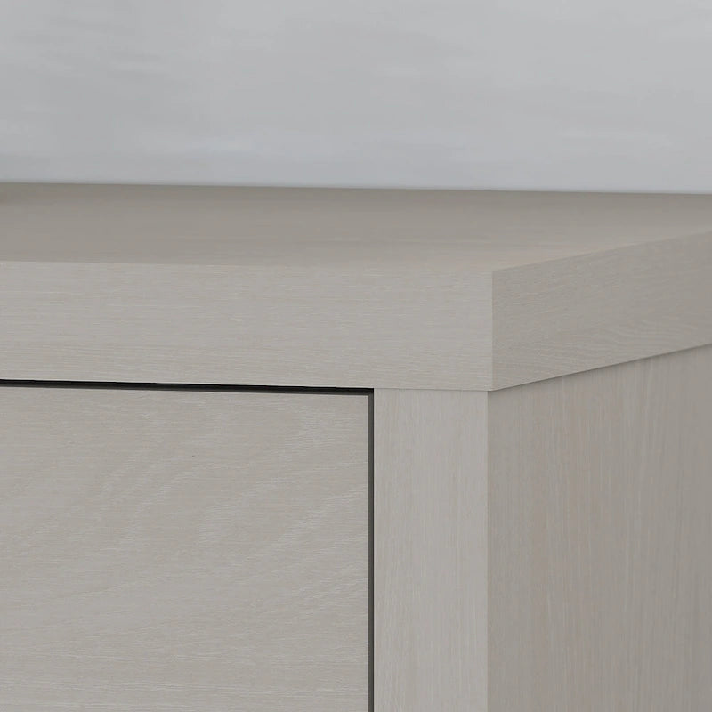 2-Drawer Lateral File Cabinet – White / Gray / Charcoal, Contemporary Style, Fits 1 User