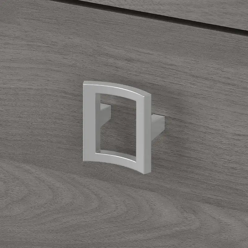 2-Drawer Lateral File Cabinet – White / Gray / Charcoal, Contemporary Style, Fits 1 User