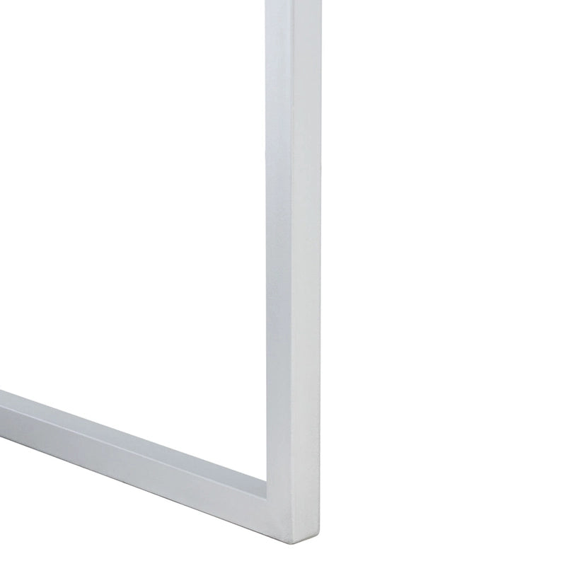 Silver Mirrored 2-Drawer Single-User Desk