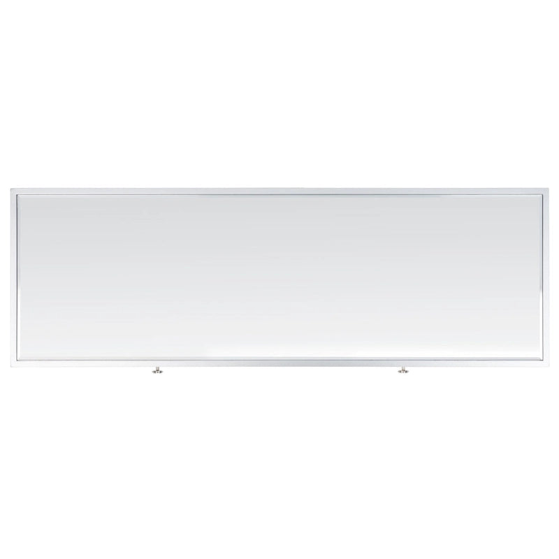 Silver Mirrored 2-Drawer Single-User Desk