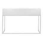 Silver Mirrored 2-Drawer Single-User Desk