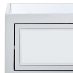 Silver Mirrored 2-Drawer Single-User Desk