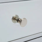 Silver Mirrored 2-Drawer Single-User Desk