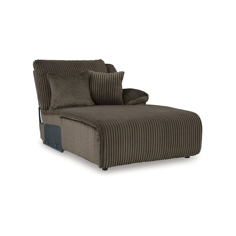 Brown Corduroy 6-Piece Reclining Sectional Sofa with Chaise – Seats 6+