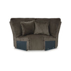 Brown Corduroy 6-Piece Reclining Sectional Sofa with Chaise – Seats 6+