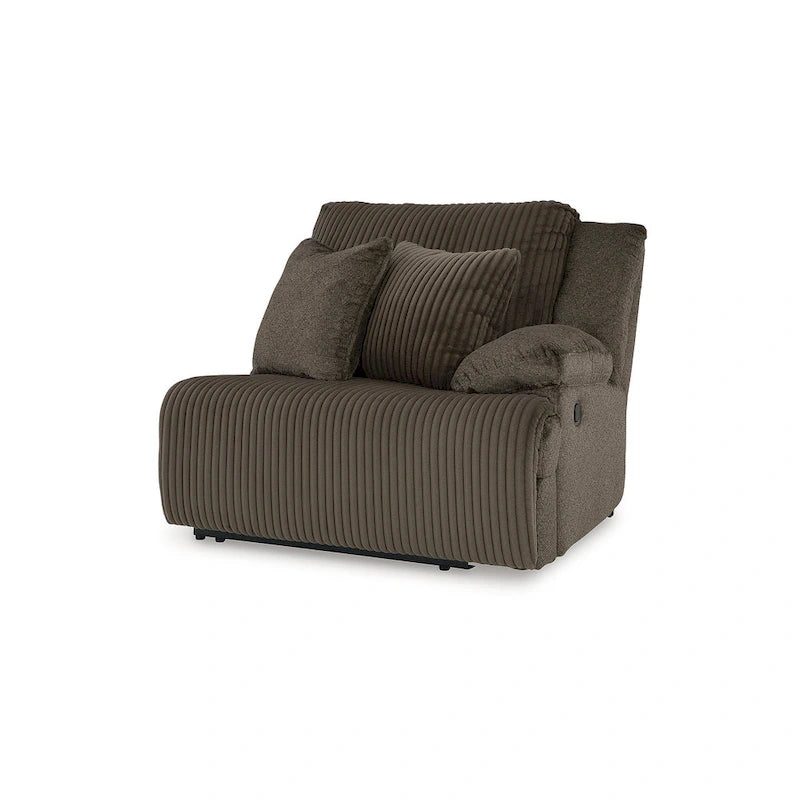 Brown Corduroy 6-Piece Reclining Sectional Sofa with Chaise – Seats 6+