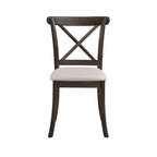 Black Cross-Back Dining Chairs, Set of 2