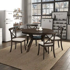 Black Cross-Back Dining Chairs, Set of 2