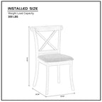 Black Cross-Back Dining Chairs, Set of 2