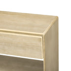 Natural Wood Wash Vintage Console Table, 2 Drawers & 2 Shelves