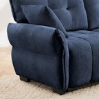 Green / White / Orange / Blue Chenille 2-Seater Sofa with Ottoman, 2-Seater