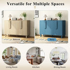 Natural, Minimalist, 4-Door Sideboard Cabinet, 2-Person Assembly