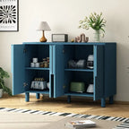 Natural, Minimalist, 4-Door Sideboard Cabinet, 2-Person Assembly