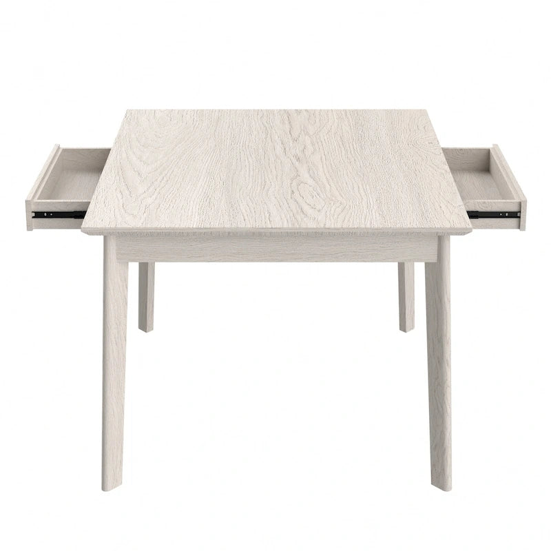 Grey Modern Square Solid Wood Dining Table, Seats 4
