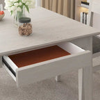 Grey Modern Square Solid Wood Dining Table, Seats 4