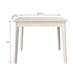 Grey Modern Square Solid Wood Dining Table, Seats 4