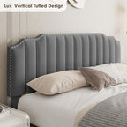 Gray Velvet Full-Size Platform Bed with Lift-Up Storage, 1-Person