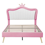 Pink Full Size LED Headboard Platform Bed – For 1–2 People