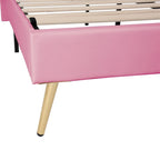 Pink Full Size LED Headboard Platform Bed – For 1–2 People
