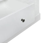 White Armoire Wardrobe with 3 Shutter Doors, 2 Drawers & 4 Shelves, Single – 47.2"L x 20.5"W x 66.7"H