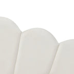 White Velvet Shell-Back Daybed with Trundle, Sleeps 2