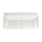 Creme Off-White Chenille Modular Sofa, 2-Piece, Seats 3