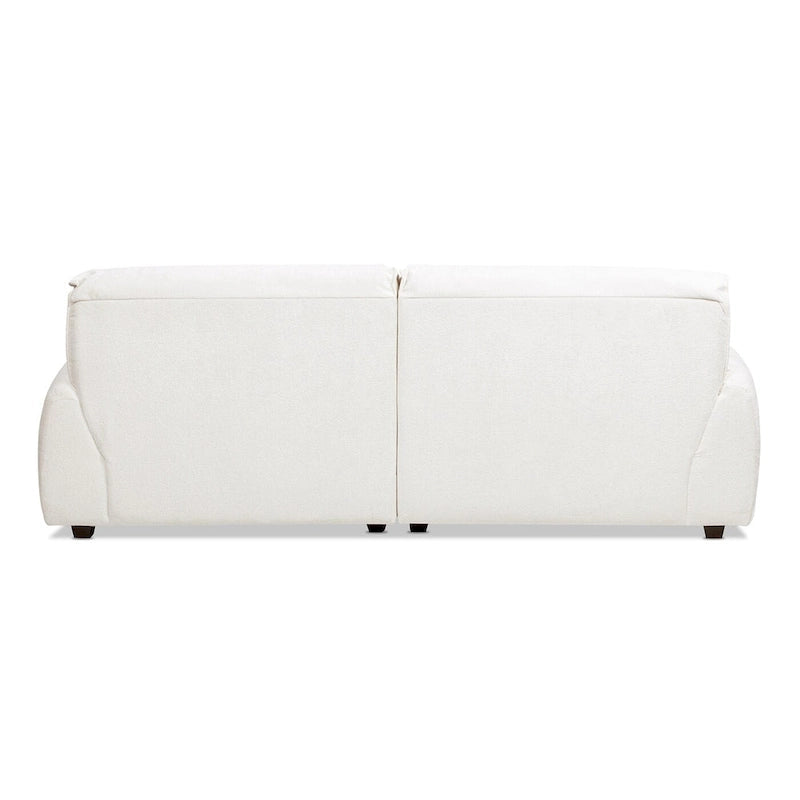 Creme Off-White Chenille Modular Sofa, 2-Piece, Seats 3