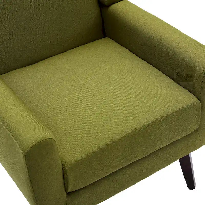 Green / Beige / Gray / Blue Linen Wingback Armchair, Set of 2