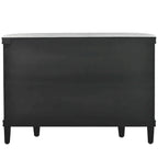 Black / White / Antique Gray / Navy Blue 4-Door Sideboard, Retro Embossed Pattern