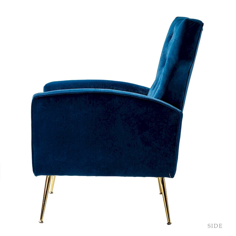 Multi-Color Velvet Wingback Tufted Accent Chair, Set of 2, 1-Person
