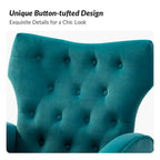 Multi-Color Velvet Wingback Tufted Accent Chair, Set of 2, 1-Person