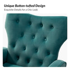 Multi-Color Velvet Wingback Tufted Accent Chair, Set of 2, 1-Person