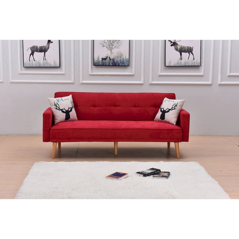 Adjustable 3-Position Futon Sofa – Multi-Color, Seats/Sleeps 1–2