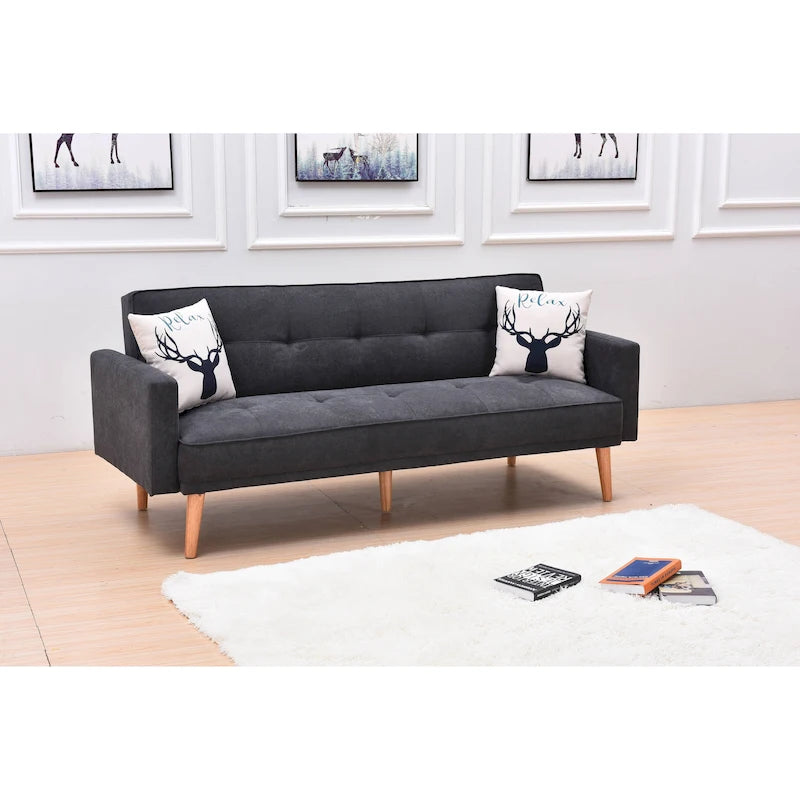 Adjustable 3-Position Futon Sofa – Multi-Color, Seats/Sleeps 1–2