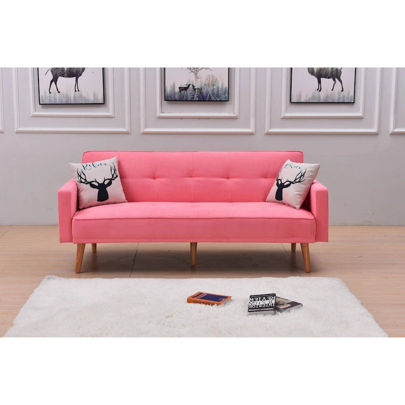 Adjustable 3-Position Futon Sofa – Multi-Color, Seats/Sleeps 1–2