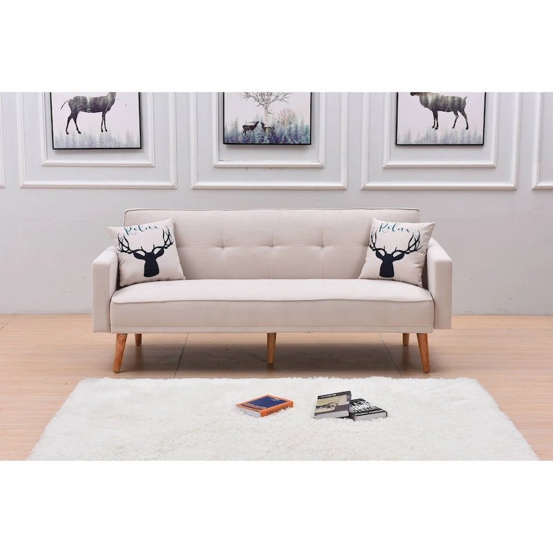 Adjustable 3-Position Futon Sofa – Multi-Color, Seats/Sleeps 1–2