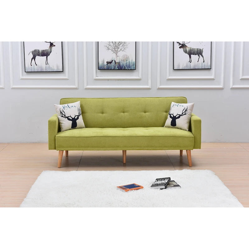 Adjustable 3-Position Futon Sofa – Multi-Color, Seats/Sleeps 1–2