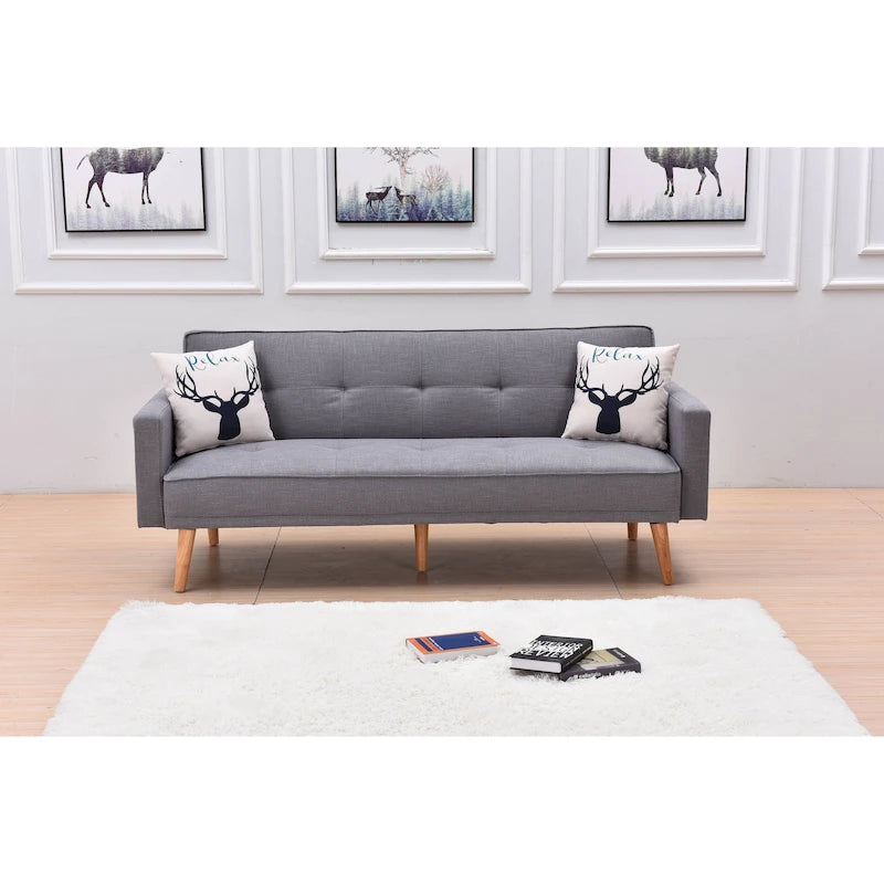 Adjustable 3-Position Futon Sofa – Multi-Color, Seats/Sleeps 1–2