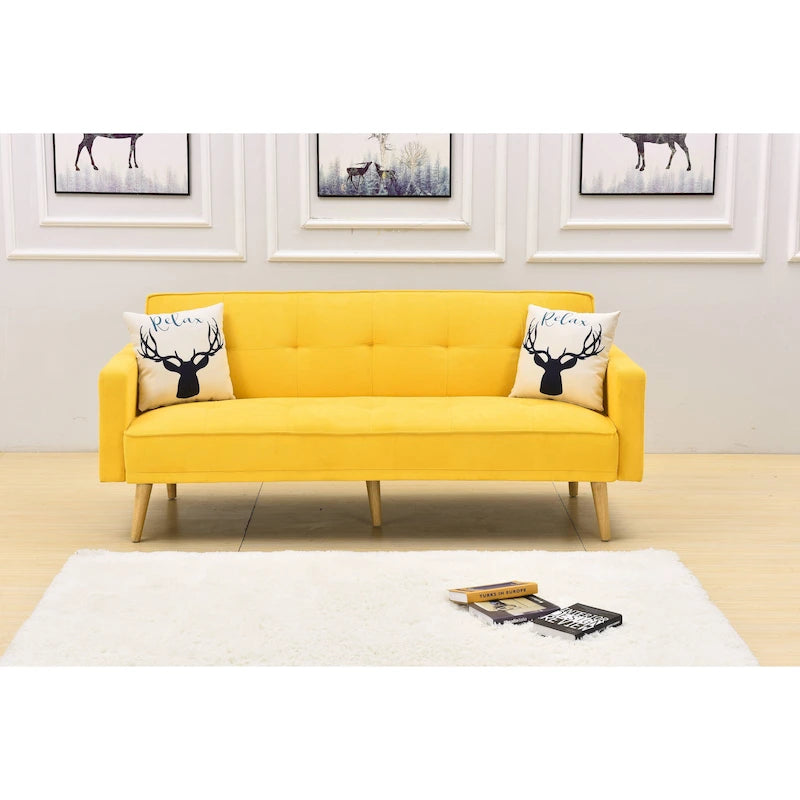 Adjustable 3-Position Futon Sofa – Multi-Color, Seats/Sleeps 1–2