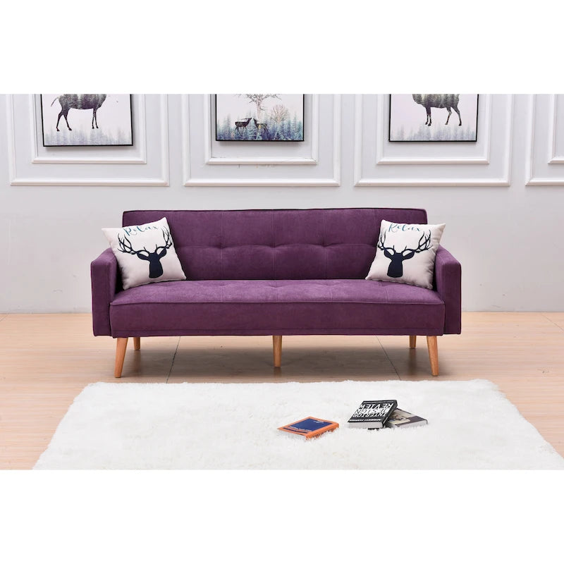 Adjustable 3-Position Futon Sofa – Multi-Color, Seats/Sleeps 1–2